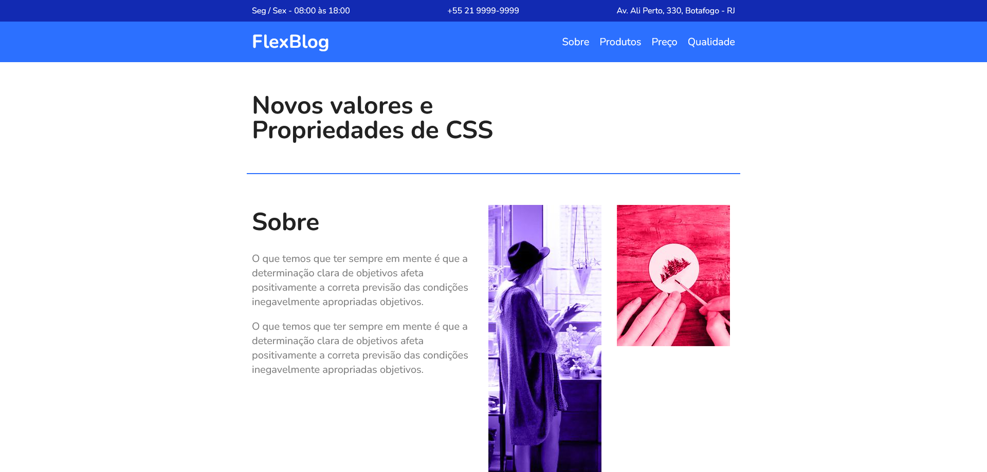 Mockup site FlexBlog